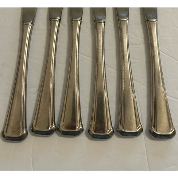 Vtg Oneida Maestro St Leger Aberdeen Stainless Flatware Dinner Knives Set Of 6 - Picture 5 of 6